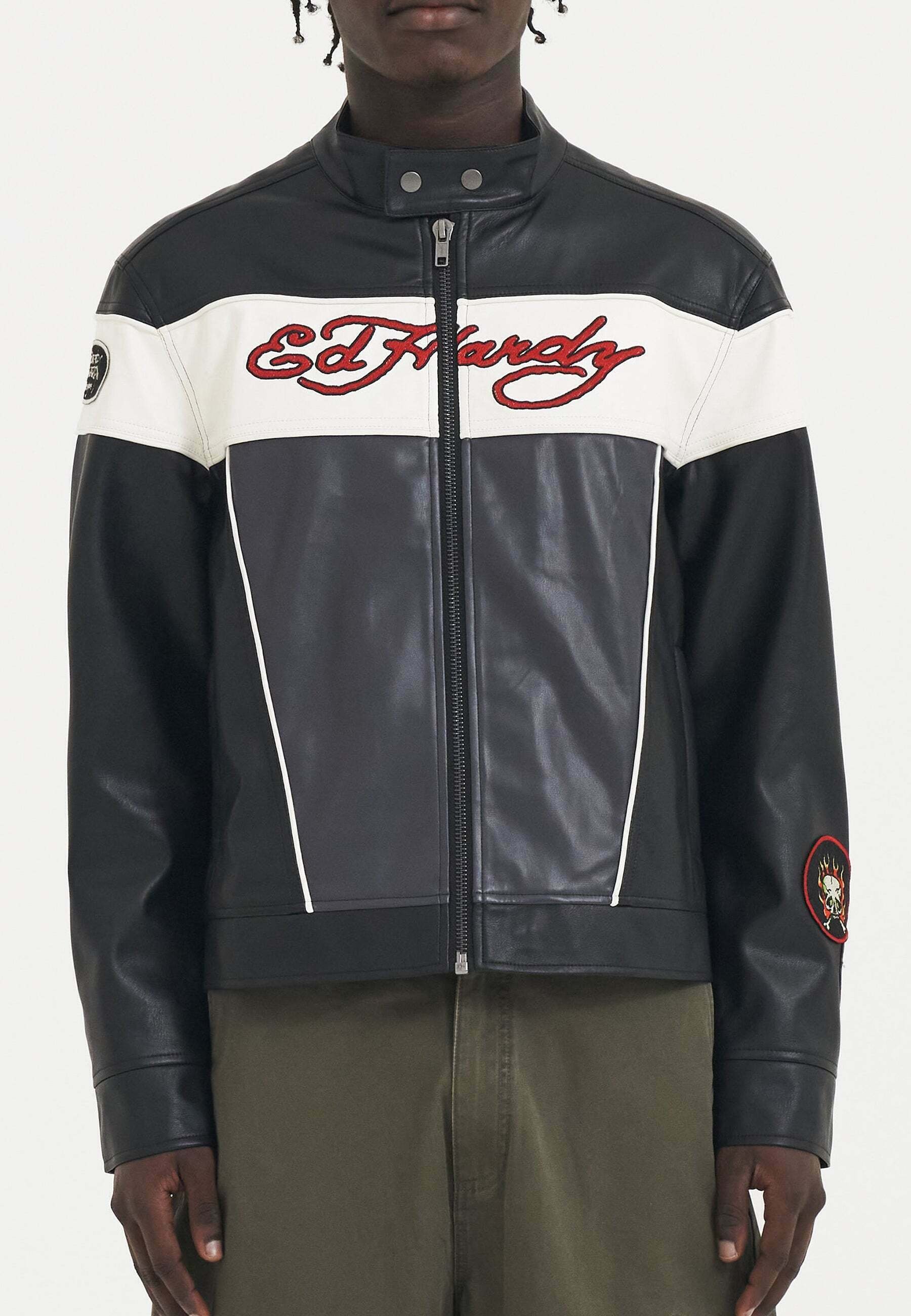 Hardy “H.Cholmondeley-Pennll” Ed Hardy HOLLY PANTHER MOTOCROSS - Faux leather jacket - black