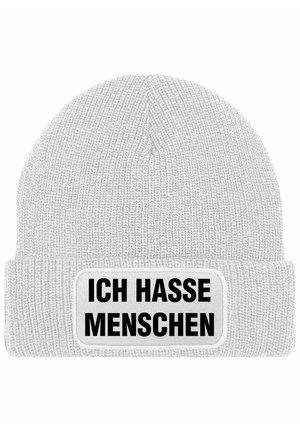 MIT PATCH SARKASMUS STATEMENT - Beanie - weiß