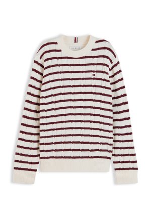 Tommy Hilfiger, Πουλόβερ - ivory petal/burgundy