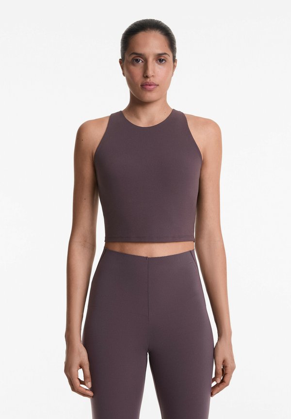 COMPRESSIVE - Top - mottled dark purple