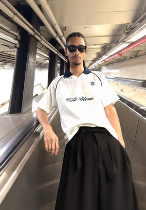 Bershka, CONTRAST RETROSPORT - POLO SHIRT - Polo majica - white