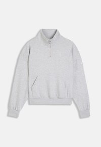 DIAMANTE OVERSIZED CROPPED HOODIE - Sweatshirt - silver marl