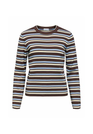 Object, JUMPER RIBBED - Pullover - seal brown