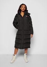 Tommy Jeans ALASKA LONG PUFFER - Dunkåpe / -frakk - black