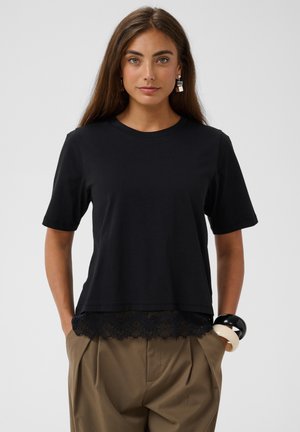 Culture, CUZETTA VENA T-SHIRT - T-shirt con stampa - black