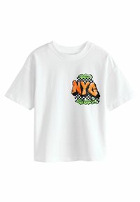 Next RELAXED FIT SHORT SLEEVE GRAPHIC STANDARD - T-shirts print - white graffiti back print