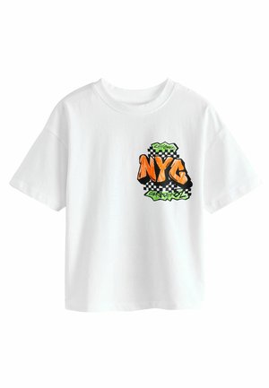 RELAXED FIT SHORT SLEEVE GRAPHIC STANDARD - Trükipildiga T-särk - white graffiti back print
