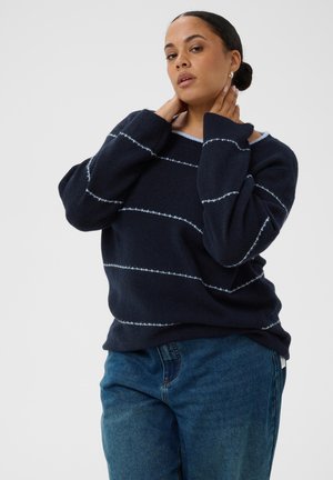 Kaffe Curve, KCELLOISA - Pullover - midnight light blue stripe