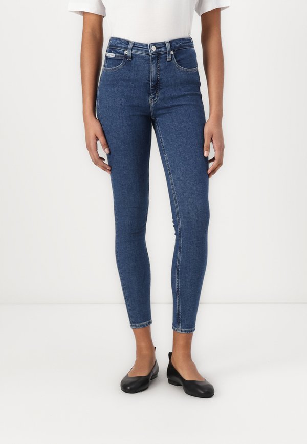 HIGH RISE SUPER SKINNY ANKLE - Jeans Skinny Fit - denim dark