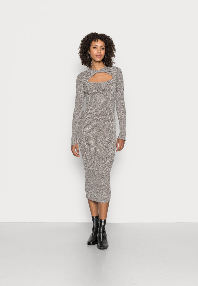 Damen Kleider | Envii ENLOVE DRESSStrickkleidslate black/braun - QC28454 Damen Kleider | Envii ENLOVE DRESSStrickkleidslate black/braun - QC28454