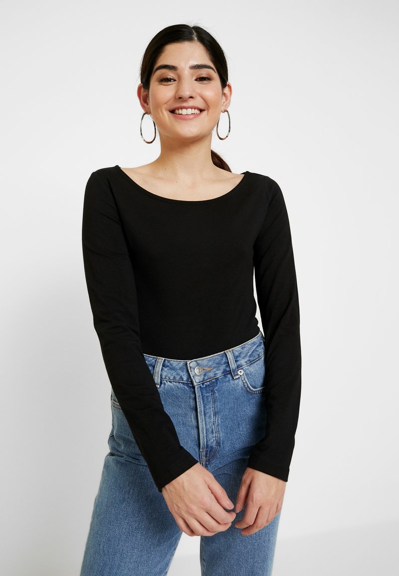 Damen T-Shirts | Anna Field Petite 2PACK Langarmshirt black/white/schwarz - UW41184 Damen T-Shirts | Anna Field Petite 2PACK Langarmshirt black/white/schwarz - UW41184