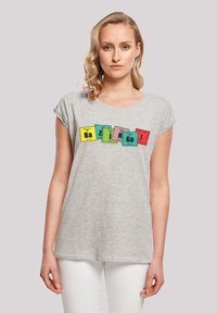 F4NT4STIC EXTENDED SHOULDER  'BIG BANG THEORY BAZINGA ELEMENTS' - Triko s potiskem - heather grey