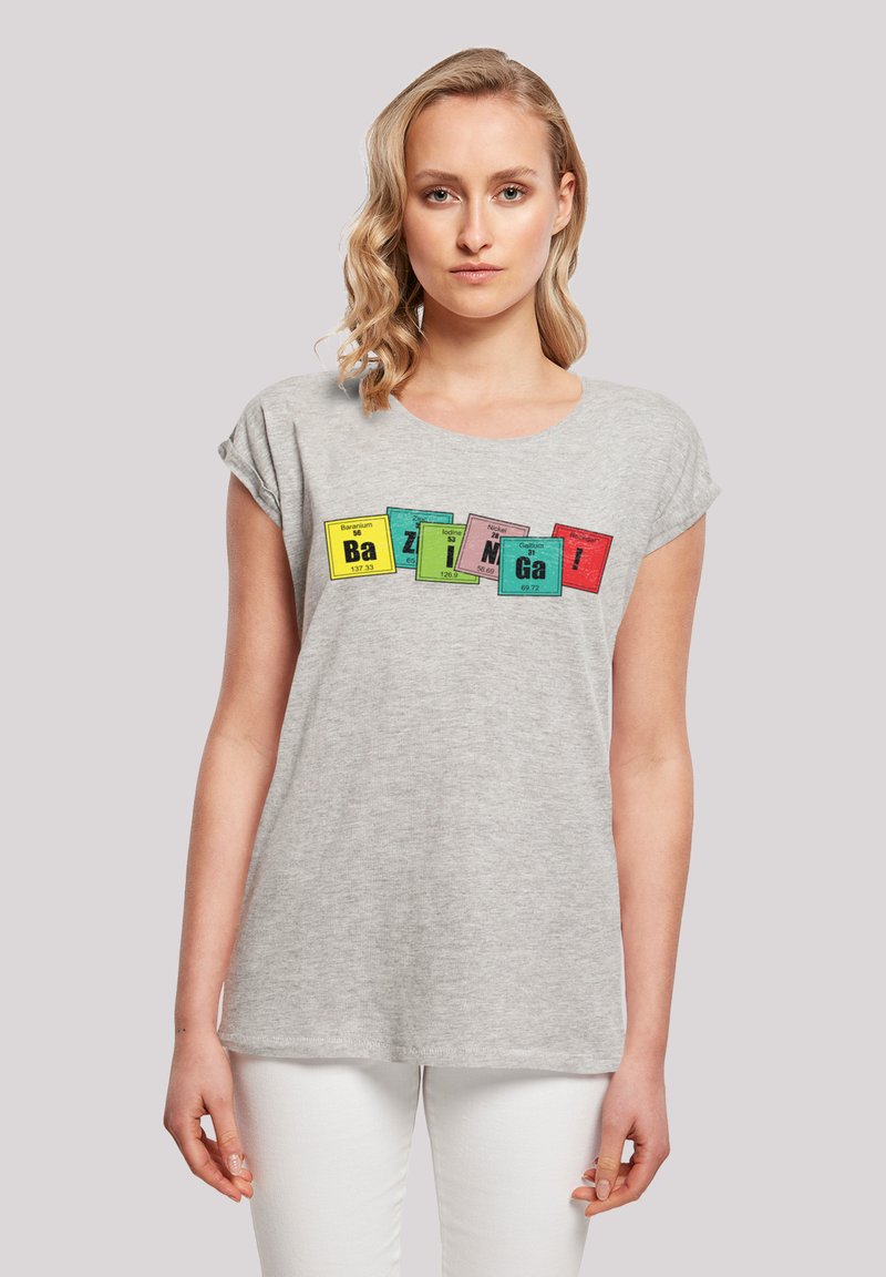 F4NT4STIC EXTENDED SHOULDER  'BIG BANG THEORY BAZINGA ELEMENTS' - Triko s potiskem - heather grey