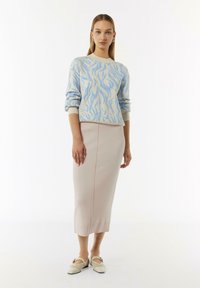 comma casual identity Bleistiftrock - helles beige