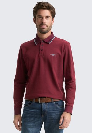 LANGARM MIT LOGO-PRINT - Poloshirt - navy coach red two tone
