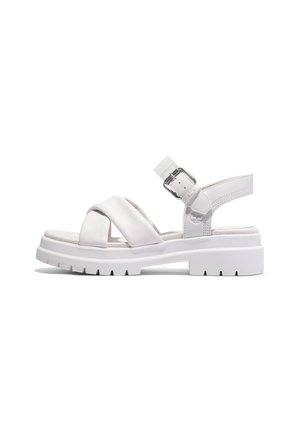 LONDON VIBE CROSS - Plateausandalette - white full grain