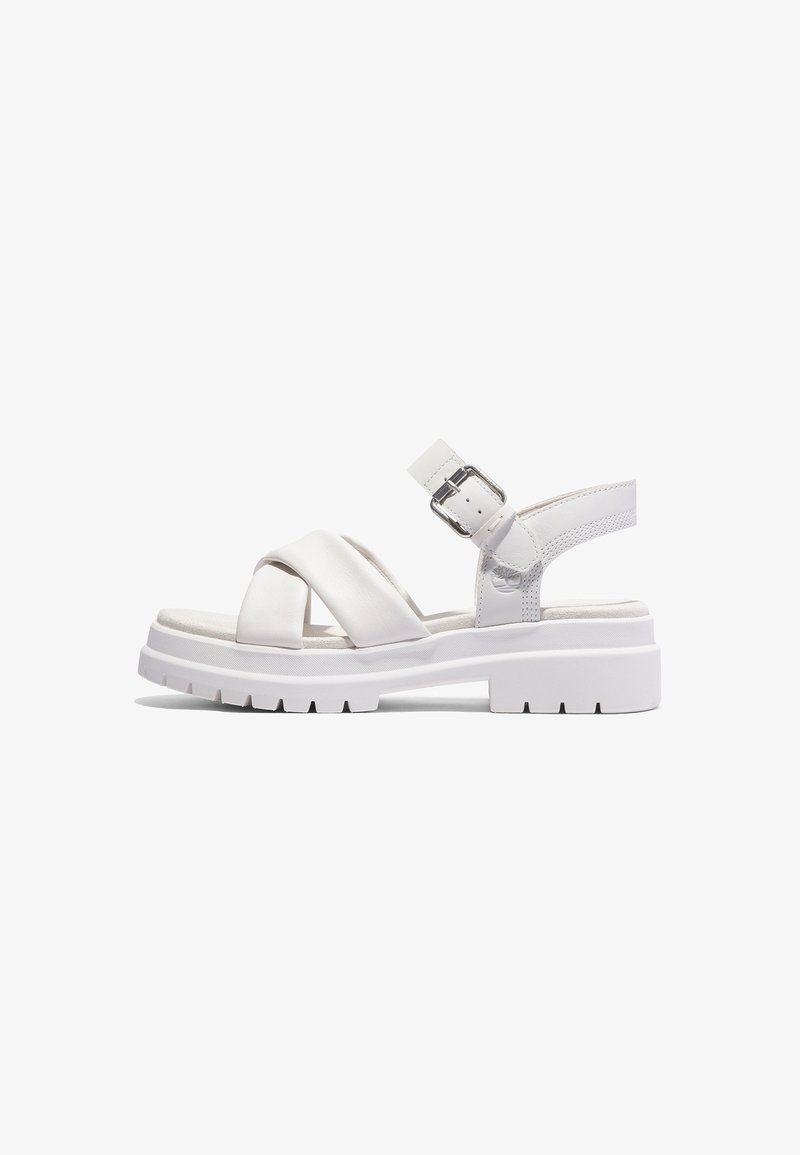 Timberland LONDON VIBE CROSS - Platform sandals - white full grain