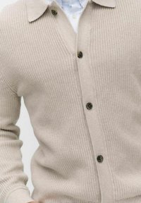BONDELID JONAH KNITTED OVERSHIRT - Kofta - beige melange
