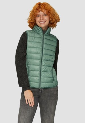 QS GESTEPPTE MIT STEHKRAGEN - Waistcoat - minze