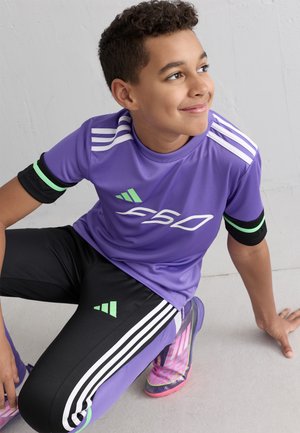 adidas Performance YOUTH UNISEX - Sports T-shirt - purple rush/black