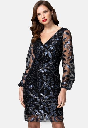 Robe de soirée - black sequin leaf