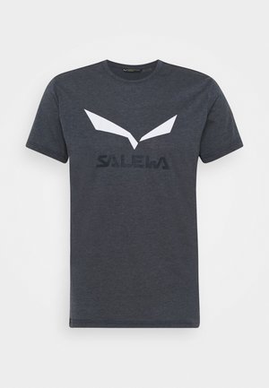 SOLID LOGO DRY - Sports T-shirt - navy melange