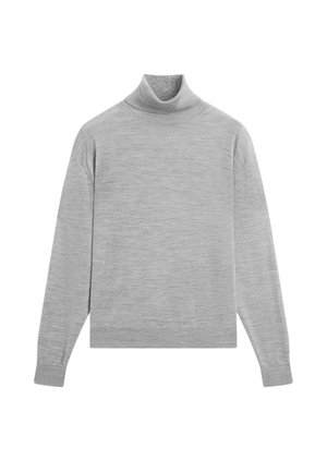 Massimo Dutti, Melange wool blend coat - Strickpullover - grey