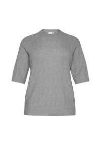 Striktrøje - grey melange