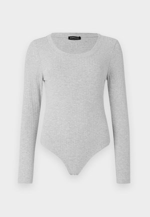 Even&Odd, Pikkade varrukatega topp - light grey melange