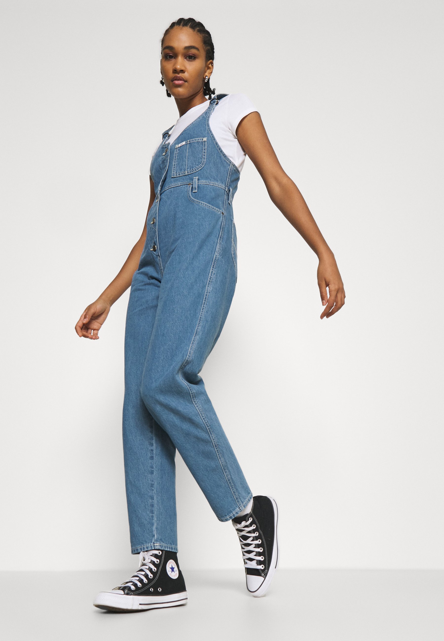 Lee MOM BIB - Peto - blue denim - Zalando.es