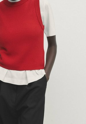 Top - mottled light red