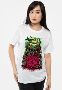 Paradiso Clothing BRING ME THE HORIZON DINOSAUR UNISEX - Print T-shirt - white