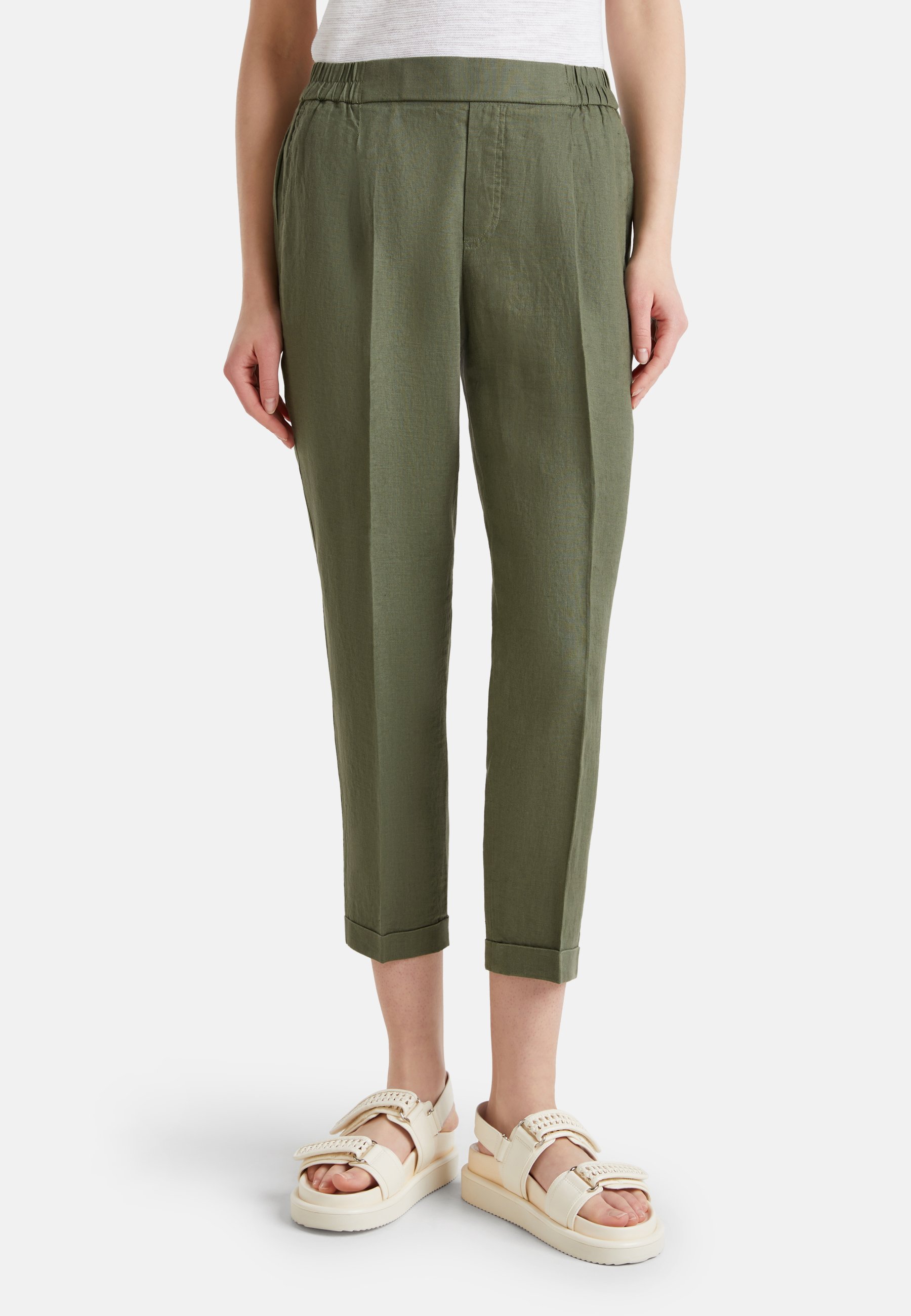 Pantalone Tuta Di Lino Benetton United Colors Of Benetton CROPPED