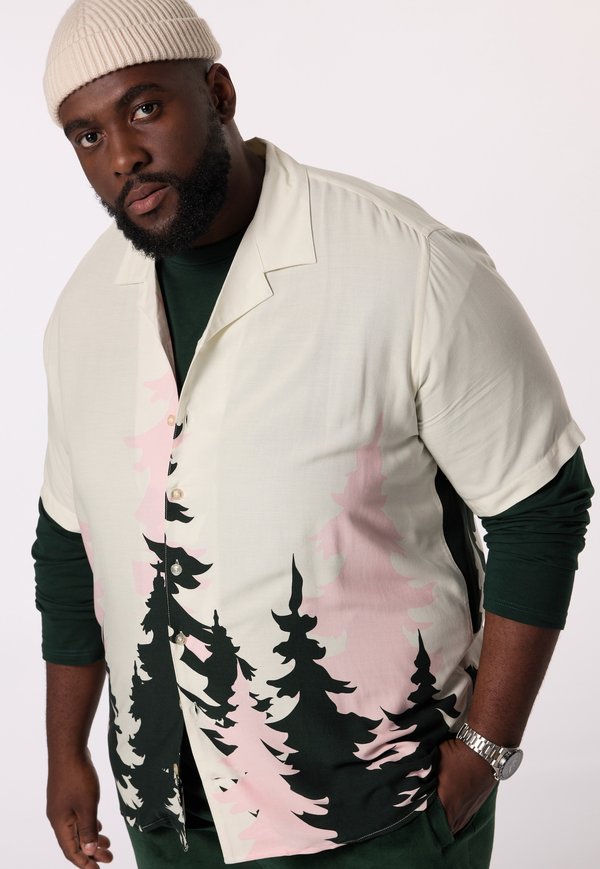 HALBARM ALLOVERPRINT CUBA KRAGEN KASTIGER FIT - Hemd