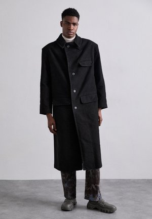 MAXI SINGLE BREASTED COAT - Abrigo clásico - charcoal black