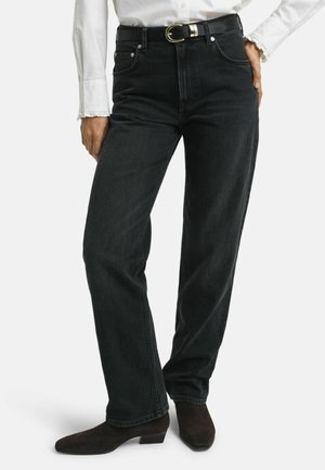 STRETCH - Jean droit - black broken in