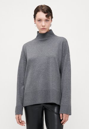 ONLY Tall ONLCOCO LIFE HIGH NECK - Strikkegenser - medium grey melange