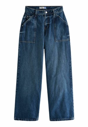 Džinsi ar paplatinātiem galiem - dark blue