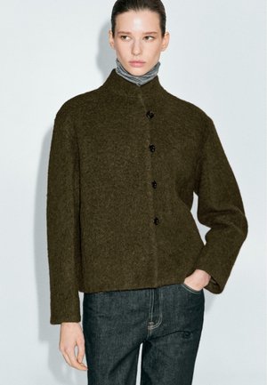 Strickjacke - khaki