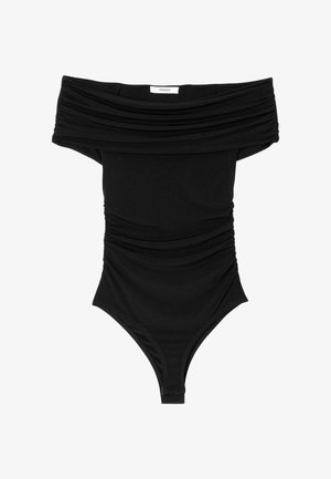 Promod, BODY COL BARDOT - T-shirt imprimé - noir