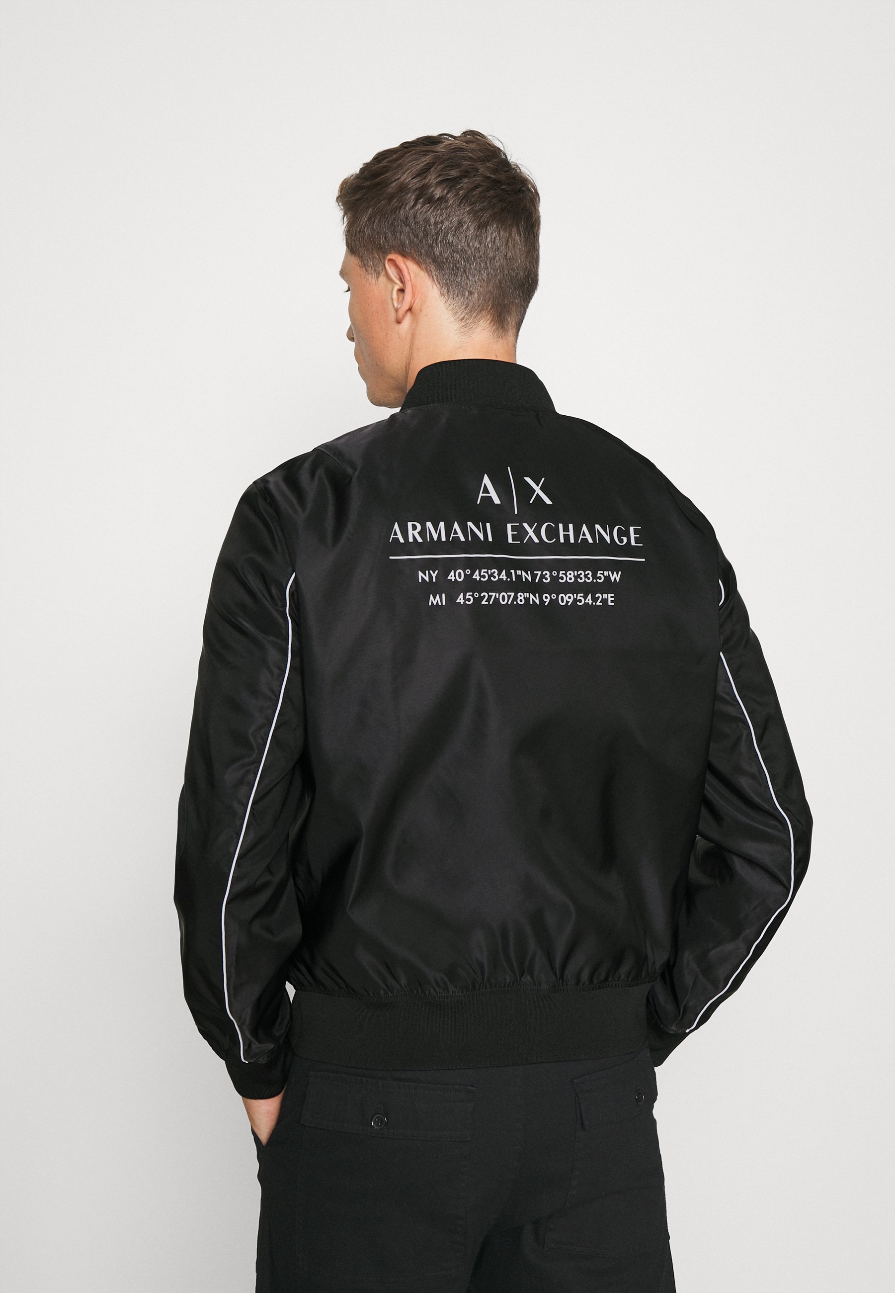 Armani exchange jacket black Clearance