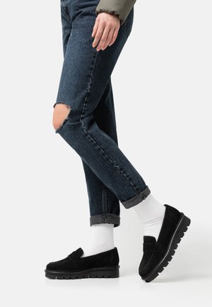 COMFORT LEATHER - Nazouvací boty - black