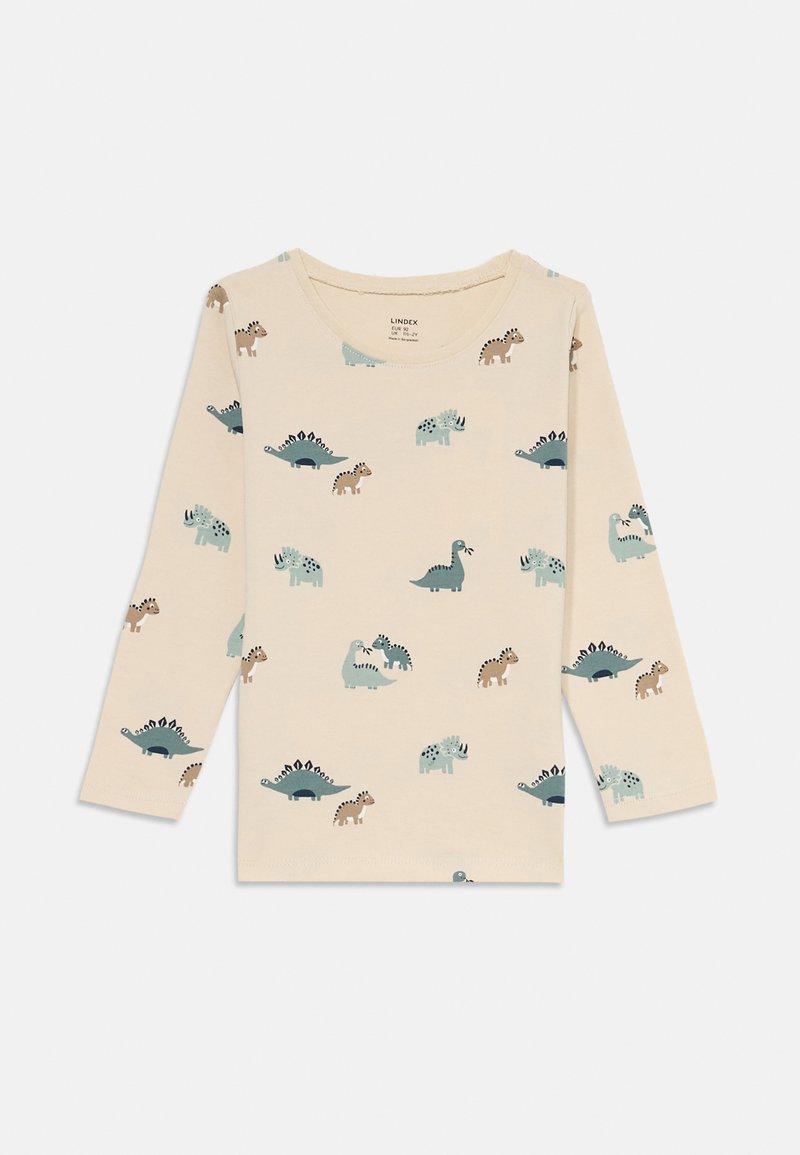 Lindex DINO - Tops ar garām piedurknēm - light beige