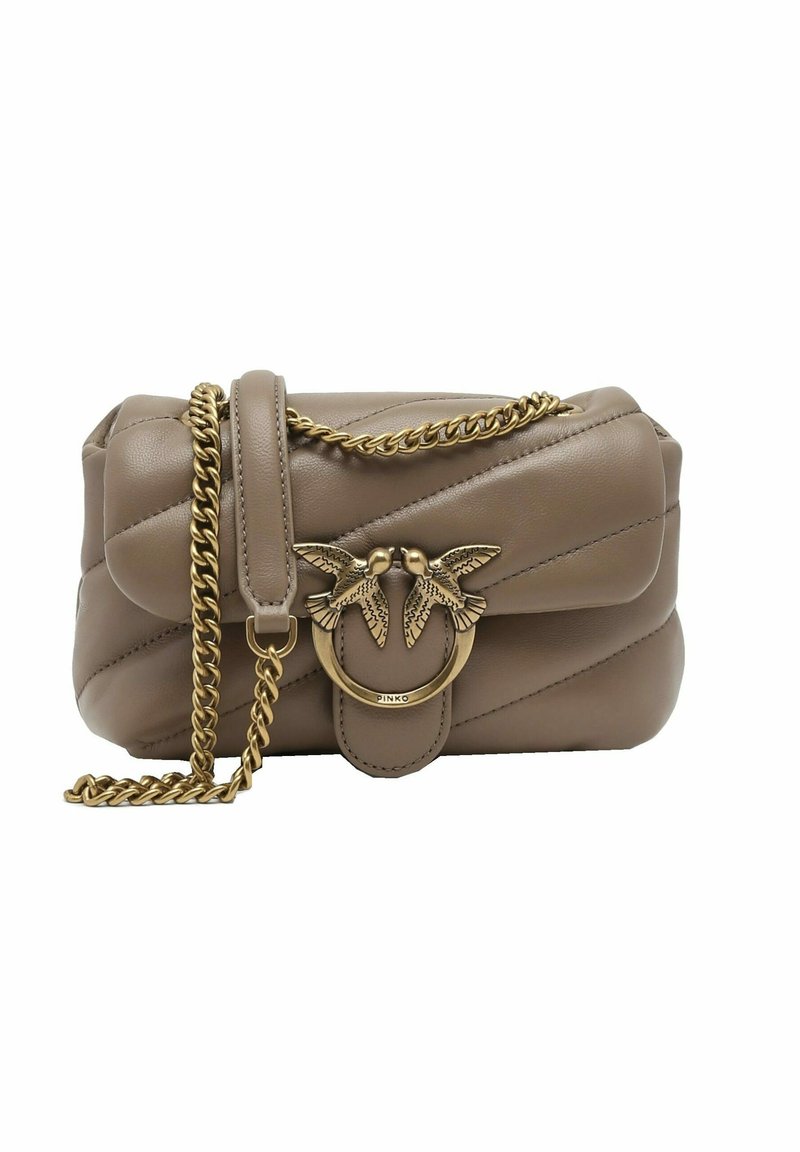 Pinko LOVE PUFF TRACOLLA MAXI TRAPUNTATURA - Borsa a tracolla - marrone