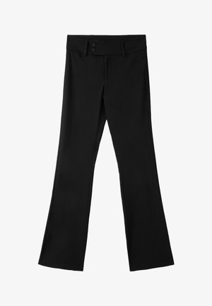 Stradivarius, HIGH-WAIST BENGALINE BELL BOTTOM TROUSERS - Pantalon classique - black