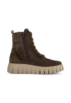 Gabor, GABOR PLATEAU STIEFELETTE - Støvletter m/ kilehæl - mocca