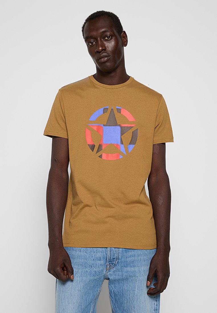 Jeep T-shirt print okergeel