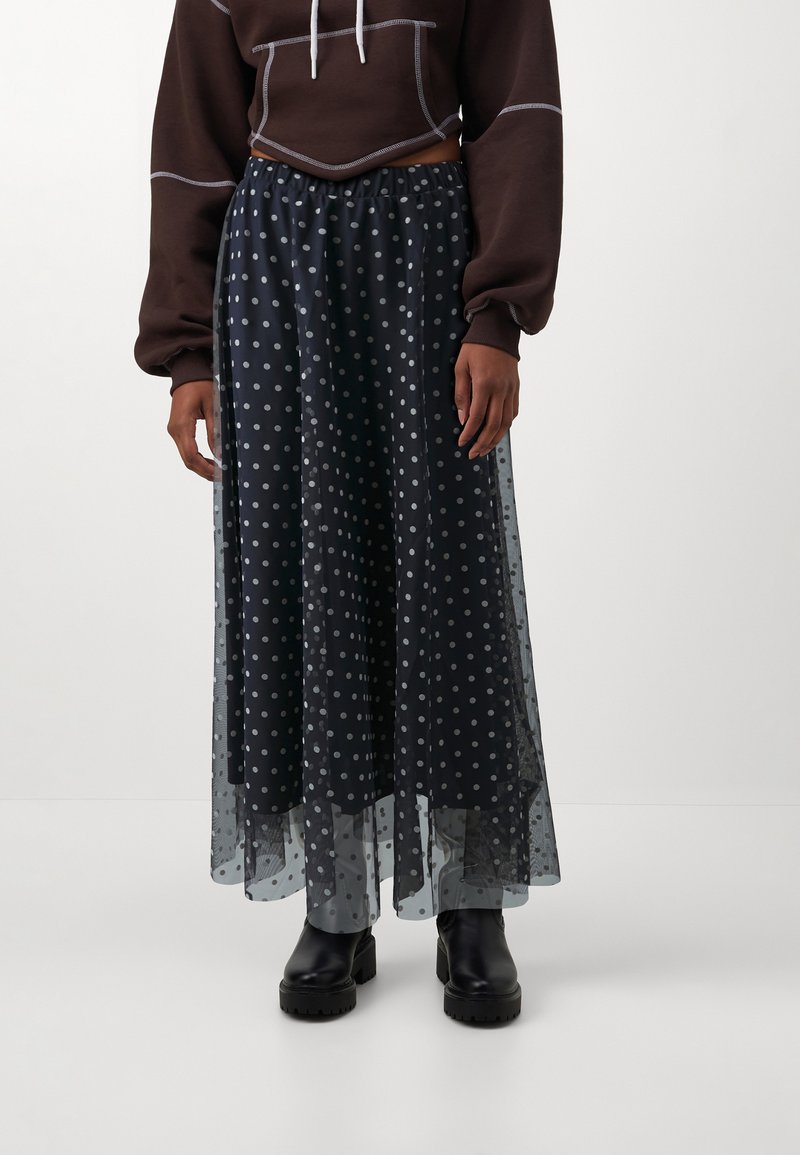 ONLY ONLPONERA DOT SKIRT - Krilo A-kroja - night sky/pumice stone