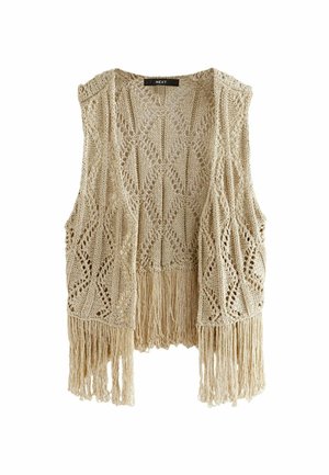 FRINGED REGULAR FIT - Weste - metallic gold