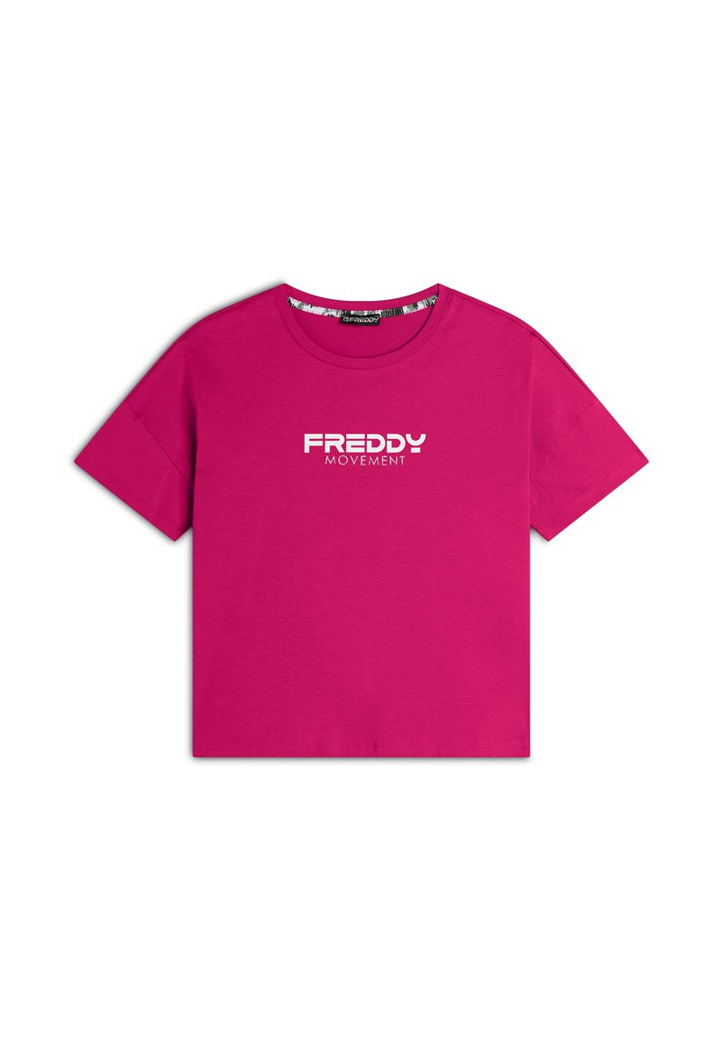 Freddy COMFORT FIT SPACCHI - Camiseta estampada - beetroot purple